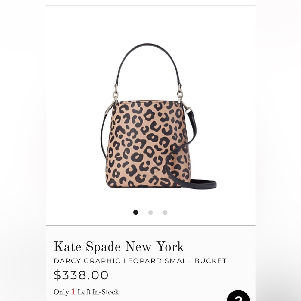 Kate Spade Leopard Print Crossbody Bucket Bag
